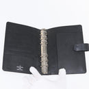 LOUIS VUITTON Epi Agenda MM Dagplanner Omslag Zwart R20042 LV Auth am9288-8