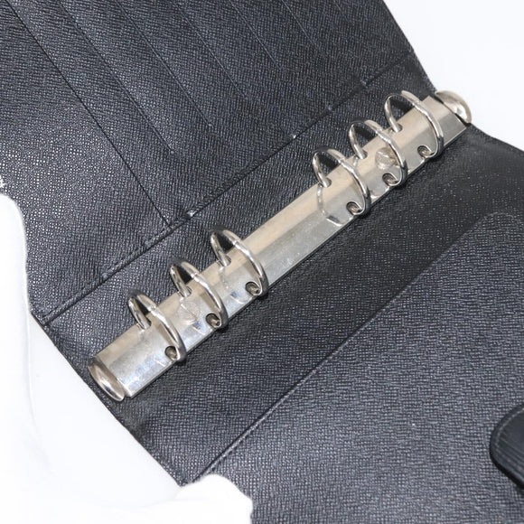 LOUIS VUITTON Epi Agenda MM Day Planner Cover Black R20042 LV Auth am9288