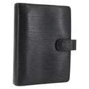 LOUIS VUITTON Epi Agenda MM Dagplanner Omslag Zwart R20042 LV Auth am9288-1