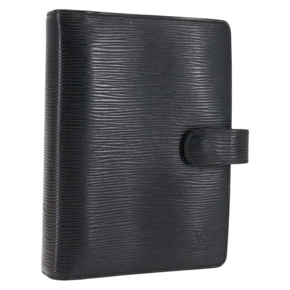 LOUIS VUITTON Epi Agenda MM Dagplanner Omslag Zwart R20042 LV Auth am9288