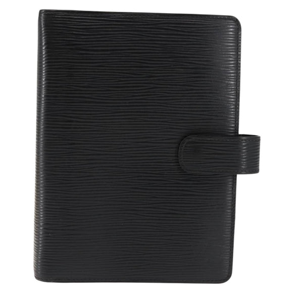 LOUIS VUITTON Epi Agenda MM Day Planner Cover Black R20042 LV Auth am9288