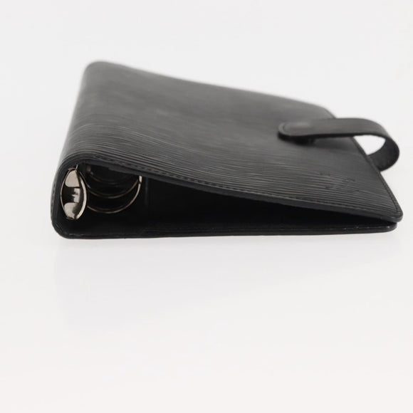LOUIS VUITTON Epi Agenda MM Day Planner Cover Black R20042 LV Auth am9288
