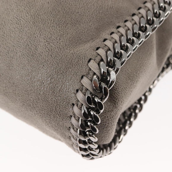 Stella MacCartney Chain Falabella Bag polyester 2way Gray 371223 Auth am9292