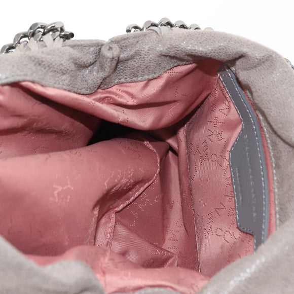 Stella MacCartney Chain Falabella Bag polyester 2way Gray 371223 Auth am9292