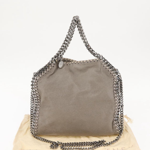 Stella MacCartney Chain Falabella Bag polyester 2way Gray 371223 Auth am9292