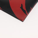 SAINT LAURENT Clutch Bag Leather Black Silver Auth am9294-15