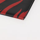 SAINT LAURENT Clutch Bag Leather Black Silver Auth am9294-16