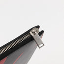 SAINT LAURENT Clutch Bag Leather Black Silver Auth am9294-8