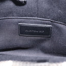 SAINT LAURENT Clutch Bag Leather Black Silver Auth am9294-12