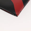 SAINT LAURENT Clutch Bag Leather Black Silver Auth am9294-7