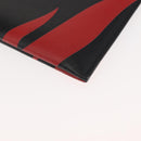 SAINT LAURENT Clutch Bag Leather Black Silver Auth am9294-14