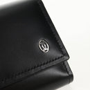 CARTIER Key Case Leather Black Auth am9296V-12