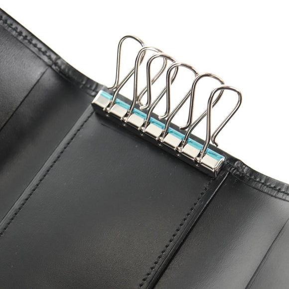 CARTIER Key Case Leather Black Auth am9296V