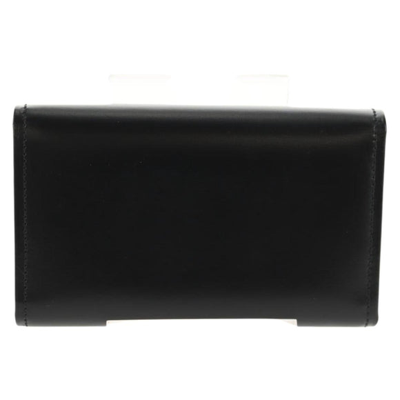CARTIER Key Case Leather Black Auth am9296V