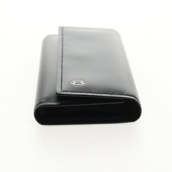 CARTIER Key Case Leather Black Auth am9296V