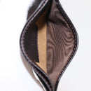 FENDI Zucca Canvas Card Case Black Brown Auth am9297-9