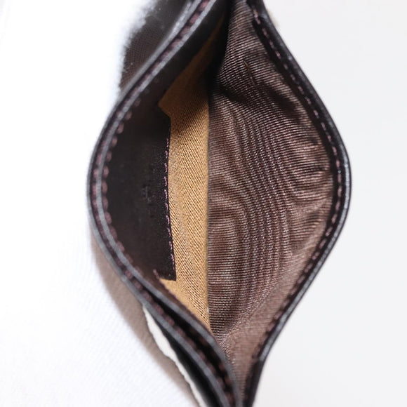 FENDI Zucca Canvas Card Case Black Brown Auth am9297