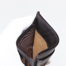 FENDI Zucca Canvas Card Case Black Brown Auth am9297-18