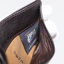 FENDI Zucca Canvas Card Case Black Brown Auth am9297-10