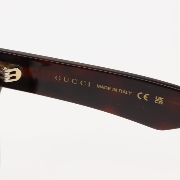 GUCCI Sunglasses plastic Dark Brown Auth am9302