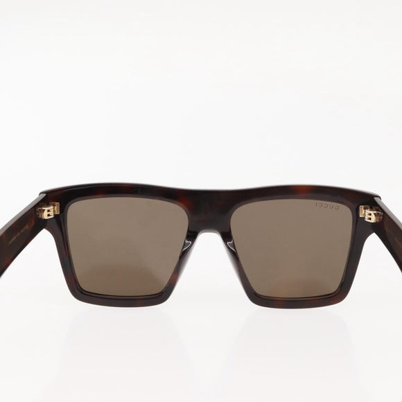 GUCCI Sunglasses plastic Dark Brown Auth am9302