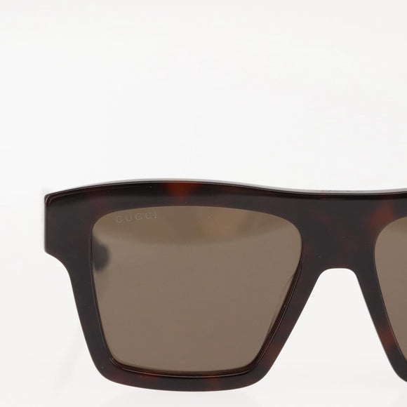 GUCCI Sunglasses plastic Dark Brown Auth am9302