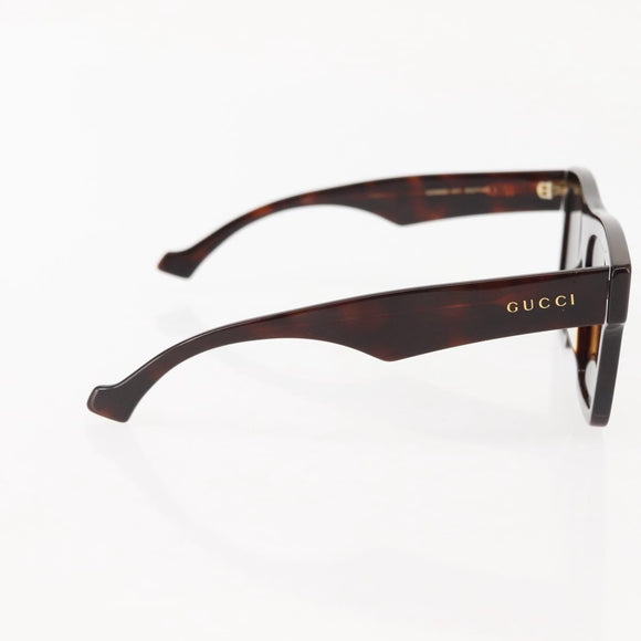 GUCCI Sunglasses plastic Dark Brown Auth am9302