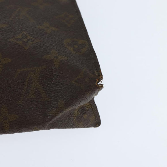 Burberrys Louis Vuitton Monogram Clutch Bag PVC Vintage 3 Set Beige Auth am9305