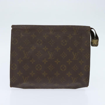 Burberrys Louis Vuitton Monogram Clutch Bag PVC Vintage 3 Set Beige Auth am9305 - 0