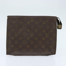 Burberrys Louis Vuitton Monogram Clutch Tas PVC Vintage 3 Set Beige Auth am9305-2