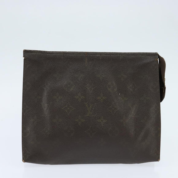 Burberrys Louis Vuitton Monogram Clutch Bag PVC Vintage 3 Set Beige Auth am9305