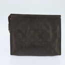 Burberrys Louis Vuitton Monogram Clutch Tas PVC Vintage 3 Set Beige Auth am9305-32