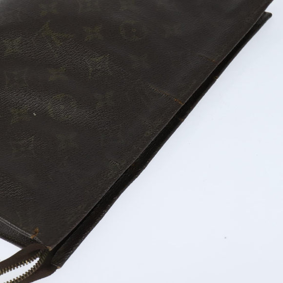 Burberrys Louis Vuitton Monogram Clutch Bag PVC Vintage 3 Set Beige Auth am9305