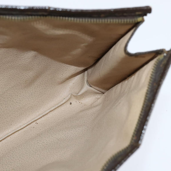 Burberrys Louis Vuitton Monogram Clutch Bag PVC Vintage 3 Set Beige Auth am9305