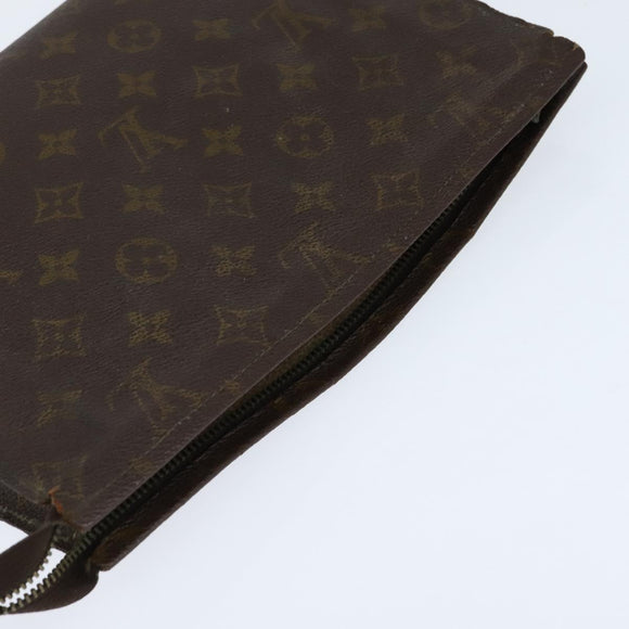 Burberrys Louis Vuitton Monogram Clutch Bag PVC Vintage 3 Set Beige Auth am9305