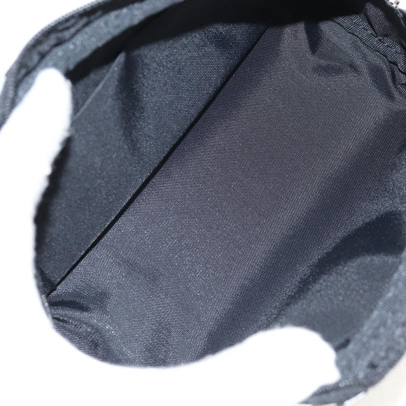 BURBERRY Nova Check Pouch Canvas Beige Silver Auth am9306V