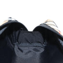 BURBERRY Nova Check Pouch Canvas Beige Silver Auth am9306V-17