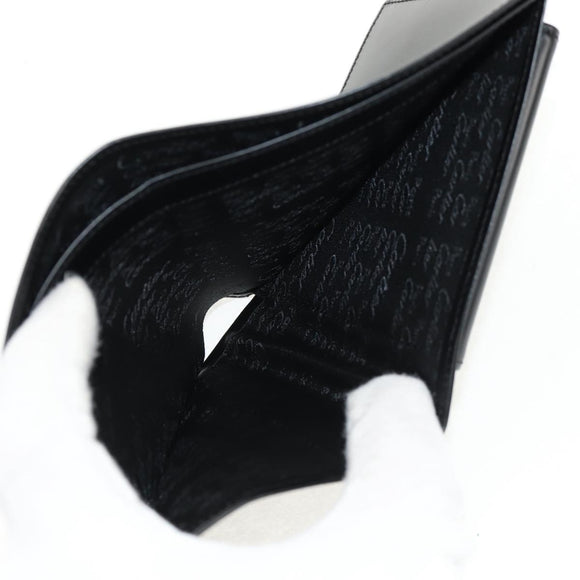 CARTIER Bifold Wallet Leather Black Auth am9307V