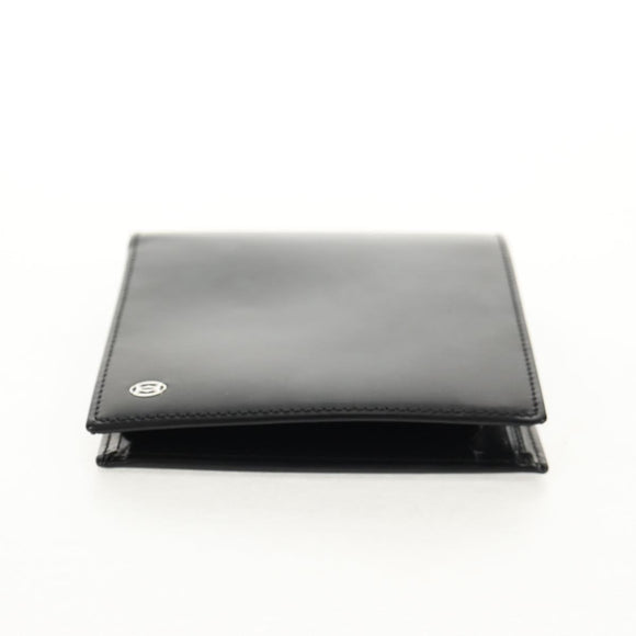 CARTIER Bifold Wallet Leather Black Auth am9307V