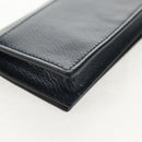 PRADA Card Case Leather Navy Auth am9308V-15