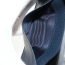 PRADA Card Case Leather Navy Auth am9308V-10