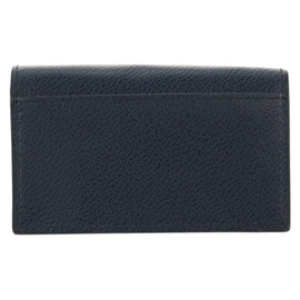 PRADA Card Case Leather Navy Auth am9308V - 0