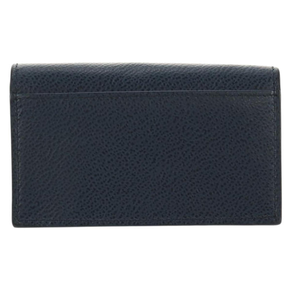 PRADA Card Case Leather Navy Auth am9308V