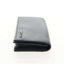 PRADA Card Case Leather Navy Auth am9308V-4