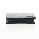 PRADA Card Case Leather Navy Auth am9308V-6