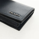 PRADA Card Case Leather Navy Auth am9308V-14