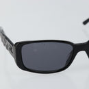 CHANEL COCO Mark Camelia Sunglasses plastic Black CC Auth am9311-6