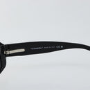 CHANEL COCO Mark Camelia Sunglasses plastic Black CC Auth am9311-9