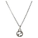 GUCCI Interlocking Necklace Ag925 Silver Auth am9313-1