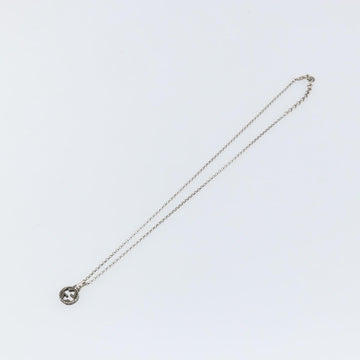 GUCCI Interlocking Necklace Ag925 Silver Auth am9313 - 0